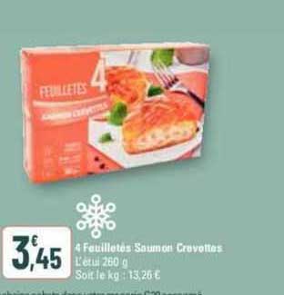 4 Feuilletés Saumon Crevettes