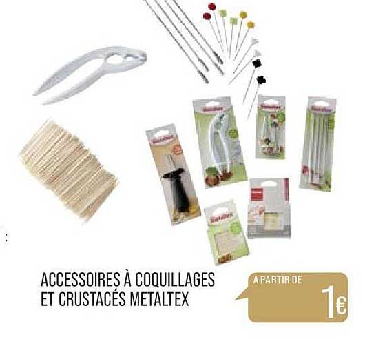 accessoires à coquillages et crustacés metaltex