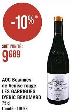 aoc beaumes de venise rouge les garrigues d'éric beaumard