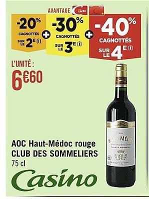aoc haut-médoc rouge club des sommeliers