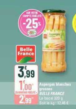 asperges blanches grosses belle france