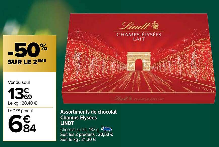 assortiment de chocolat champs-élysées lindt