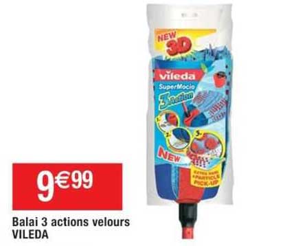 balai 3 actions velours vileda