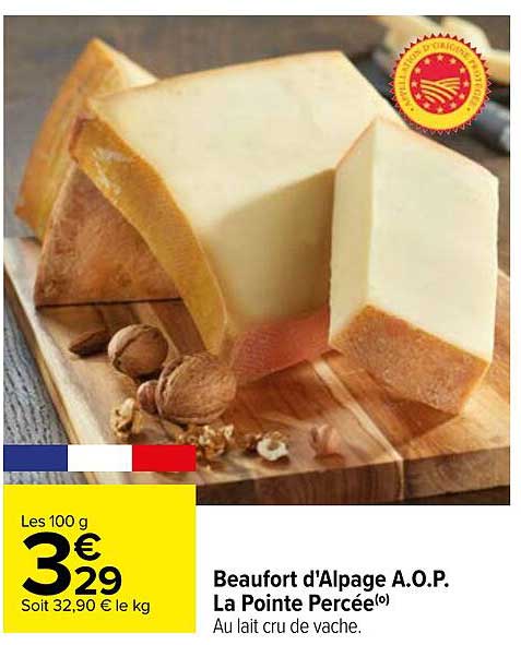 beaufort d'alpage a.o.p. la pointe percée