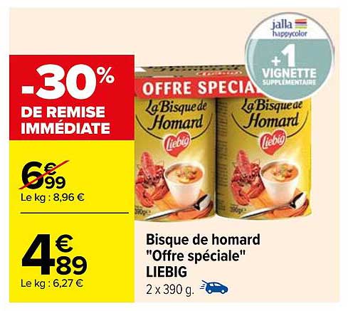 bisque de homard "offre spéciale" liebig