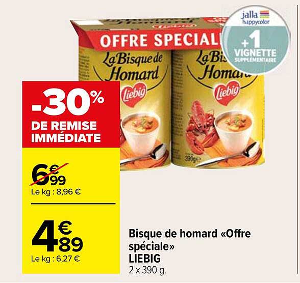 bisque de homard «offre spéciale» liebig