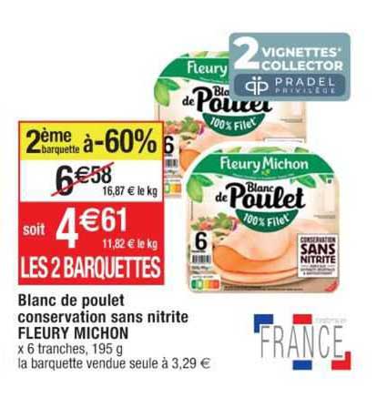 blanc de poulet conservation sans nitrite fleury michon