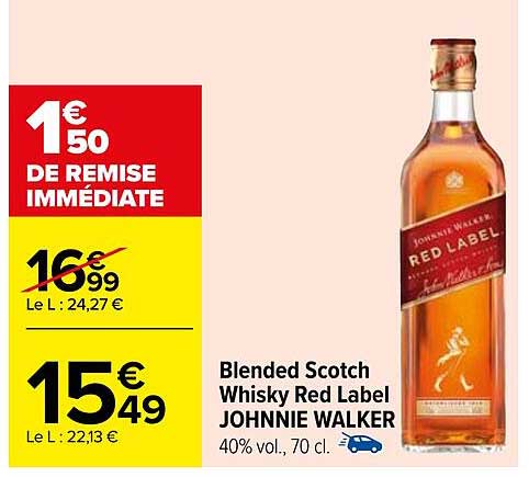 blended scotch whisky red label johnnie walker