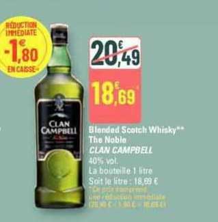 blended scotch whisky the noble clan campbell