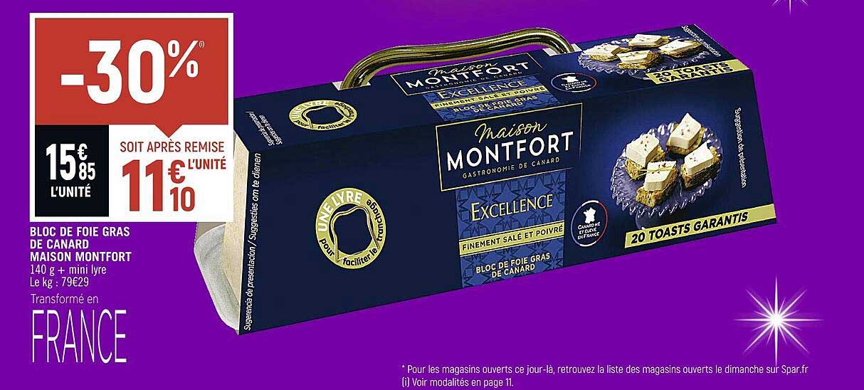 Bloc De Foie Gras De Canard Maison Montfort