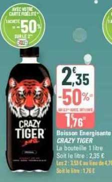 boisson énergisante crazy tiger