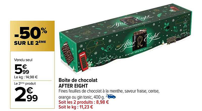 boîte de chocolat after eight