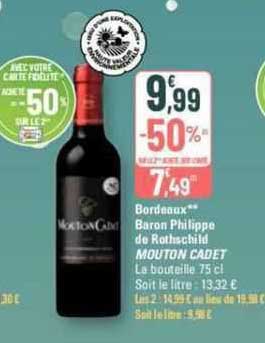 bordeaux baron philippe de rothschild mouton cadet