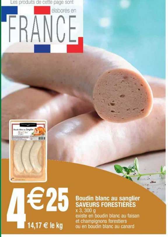 boudin blanc au sanglier saveurs forestières