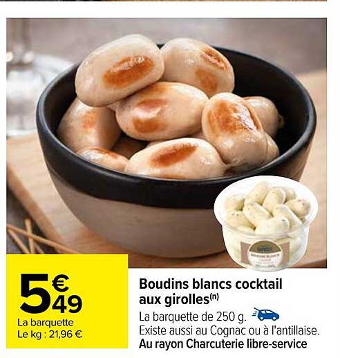 Boudins Blancs Cocktail Aux Girilles