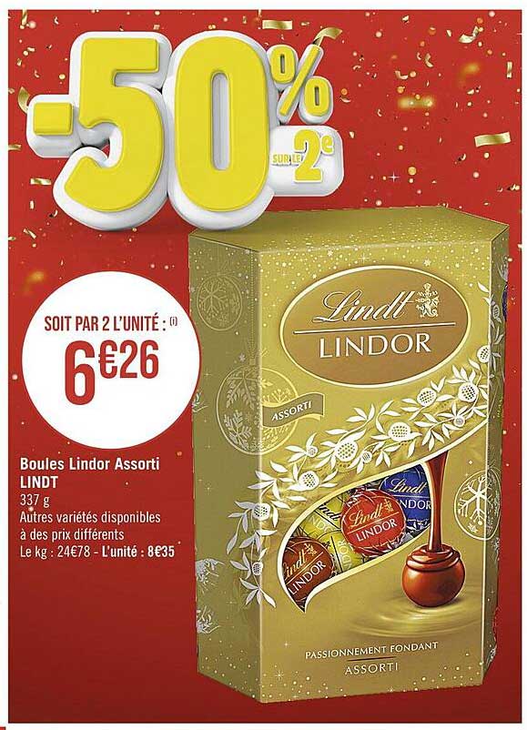 boules lindor assorti lindt