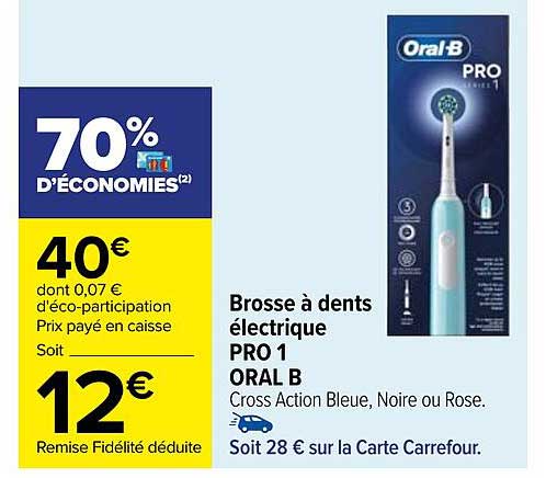 brosse à dents électrique pro 1 oral b