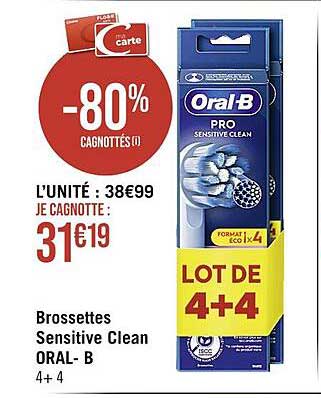 brossettes sensitive clean oral-b