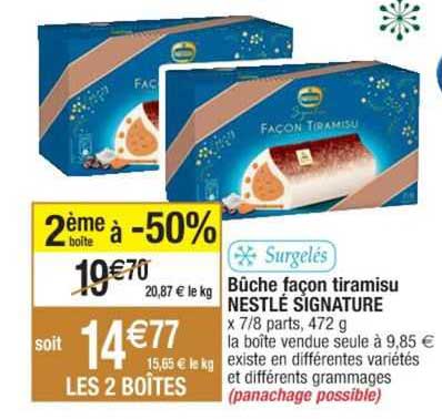 bûche façon tiramisu nestlé signature