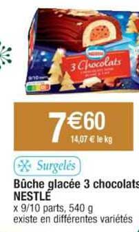 Bûche Glacée 3 Chocolats Nestlé