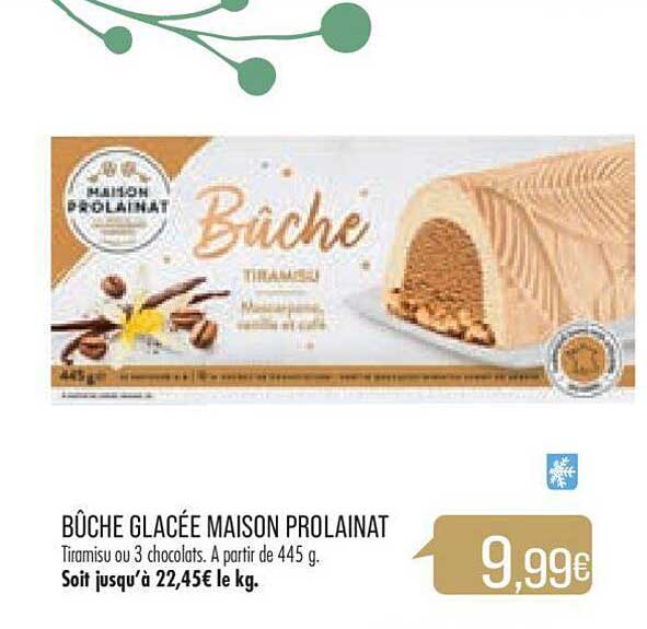 bûche glacée maison prolainat