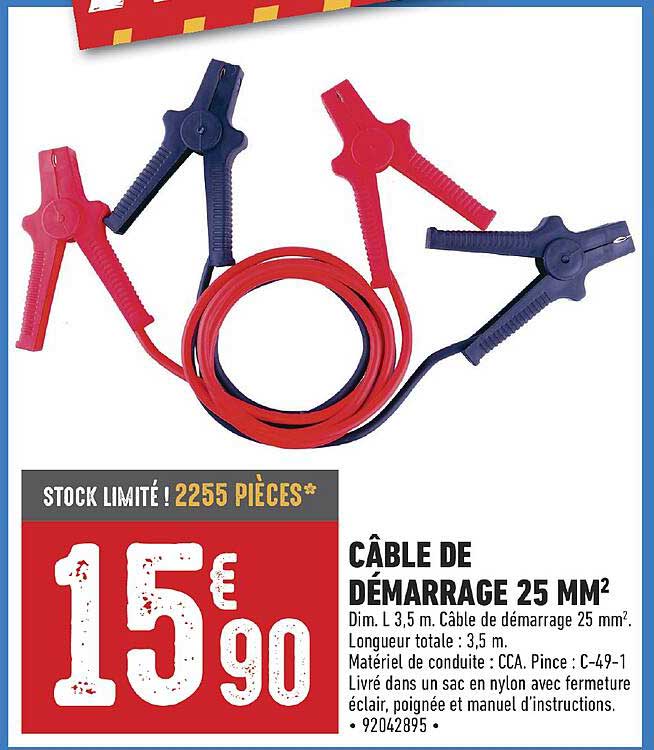 Câble De Démarrage 25 Mm²