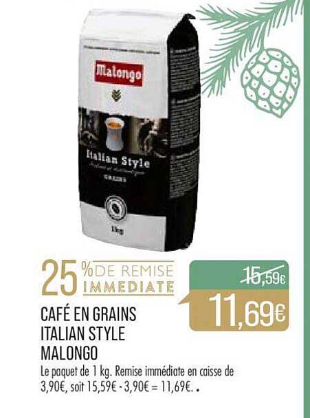 café en grains italian style malongo