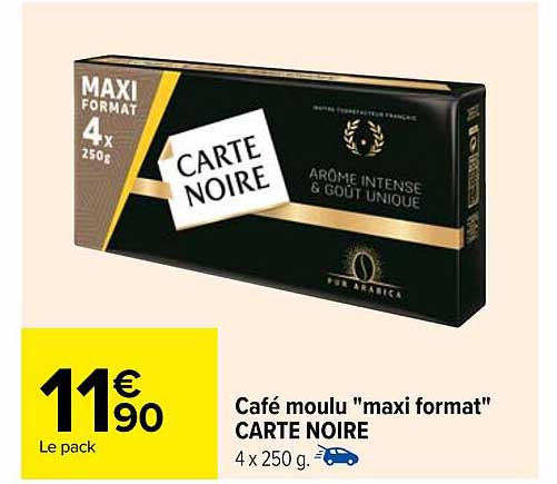 café moulu "maxi format" carte noire