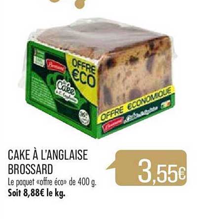 cake à l'anglaise brossard