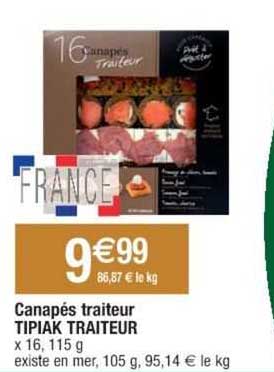 Canapés Traiteur Tipiak Traiteur