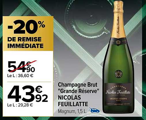 champagne brut "grande réserve" nicolas feuillatte