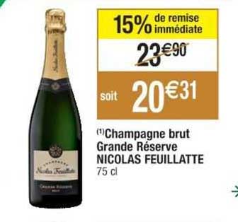 champagne brut grande réserve nicolas feuillatte