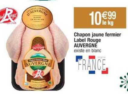 chapon jaune fermier label rouge auvergne