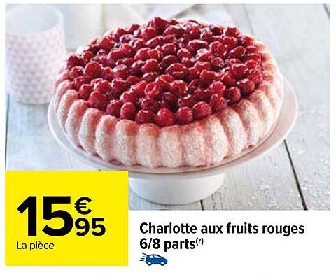 charlotte aux fruits rouges 6/8 parts