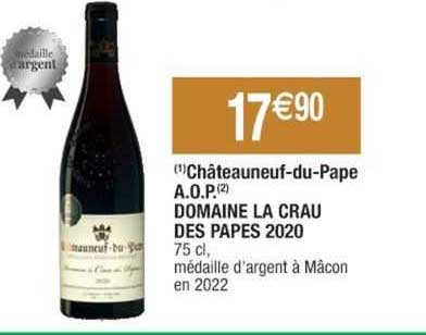 châteauneuf-du-pape a.o.p. domaine la crau des papes 2020