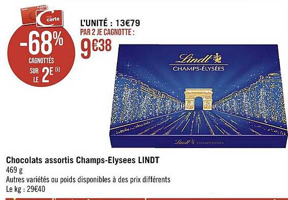 chocolats assortis champs-élysées lindt