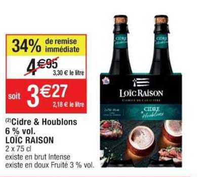 cidre & houblons 6% vol. loïc raison