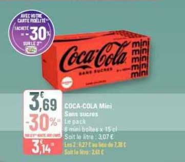 coca-cola mini sans sucres