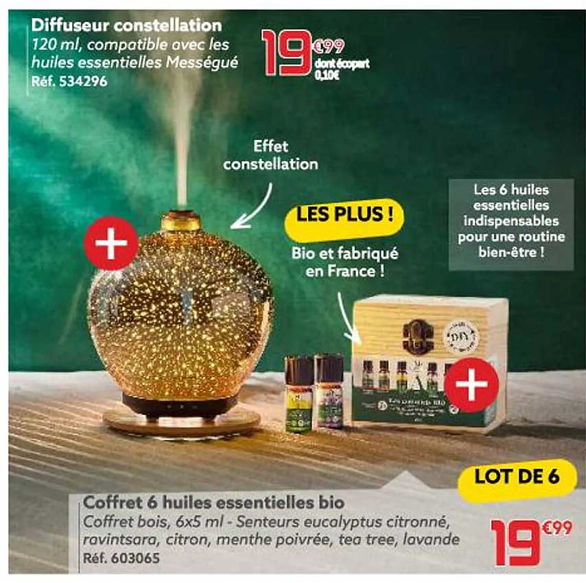 coffret 6 huiles essentielles bio