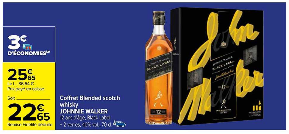 coffret blended scotch whisky johnnie walker