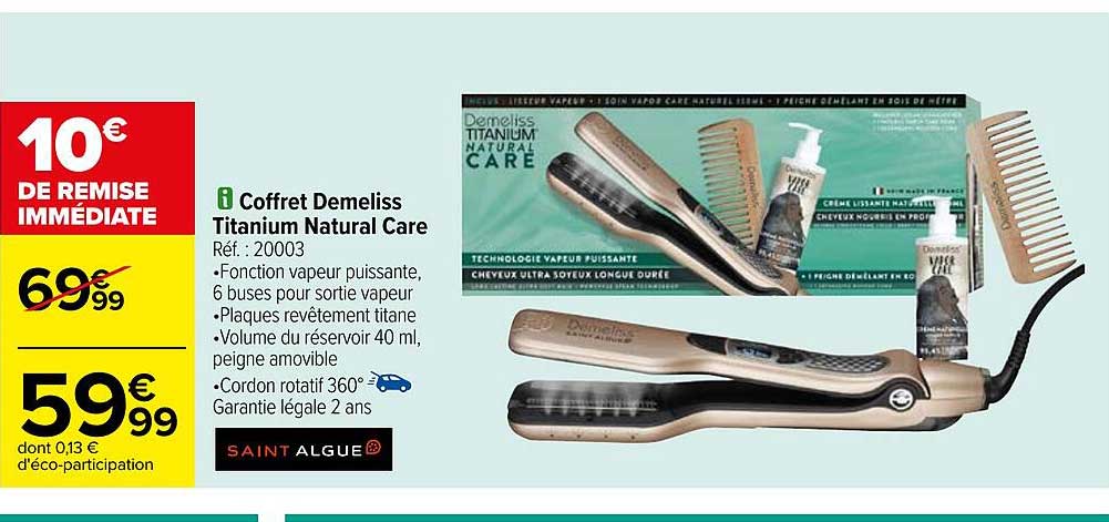 coffret demeliss titanium natural care saint algue