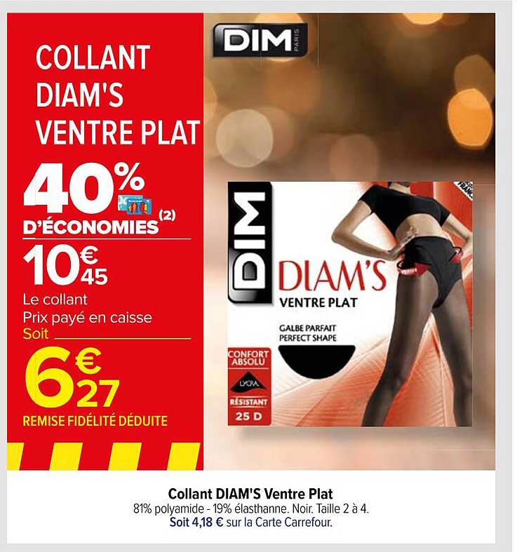 collant diam's ventre plat