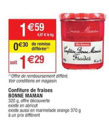 confiture de fraises bonne maman