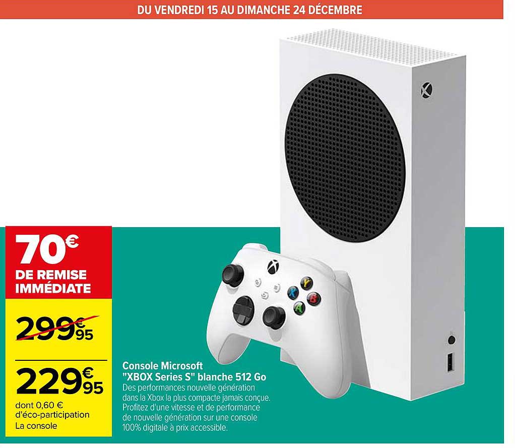 console microsoft "xbox series s" blanche 512 go