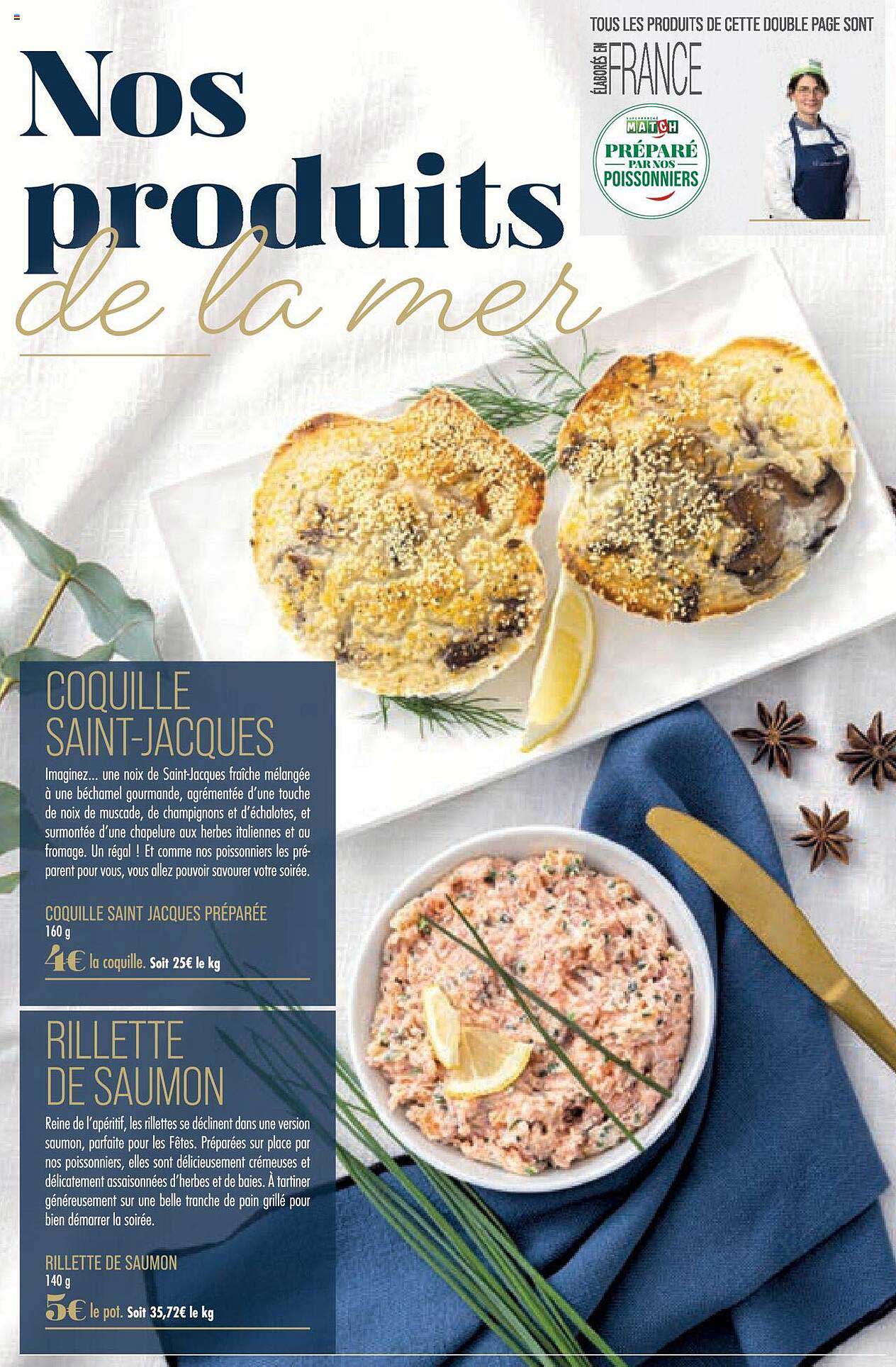 coquille saint-jacques, aillette de saumon