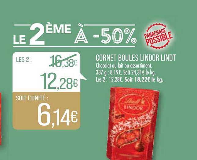 Cornet Boules Lindor Lindt
