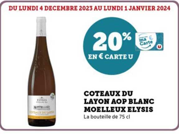 côteaux du layon aop blanc moelleux elysis