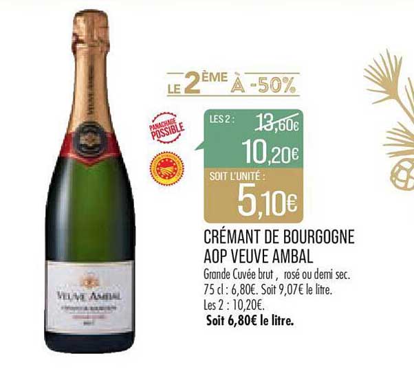 crémant de bourgogne aop veuve ambal