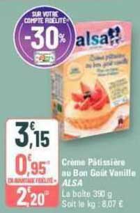 crème pâtissière au bon goût vanille alsa