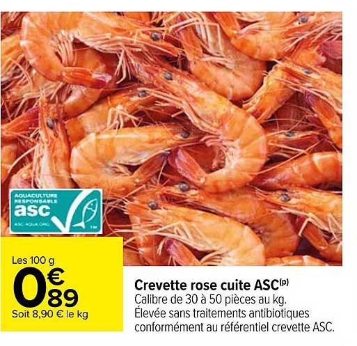 Crevette Rose Cuite Asc